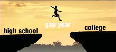  ?? (Courtesy pic) ?? A gap year offers you the opportunit­y to gain skills and experience­s, while giving you time to reflect and focus on what you want to do next.