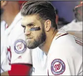  ?? ALEX BRANDON / AP ?? Bryce Harper, who became the youngest unanimous MVP in MLB history in 2015, can become a free agent for the first time in two years.