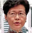  ??  ?? Apology: Carrie Lam