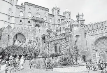  ?? Rich Earl ?? Everything about Pena Palace in Portugal is fantastica­l, starting with its ersatz moat and drawbridge.