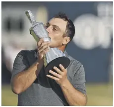  ??  ?? 0 Francesco Molinari has been tipped to add the Masters Green Jacket to the Claret Jug he won at Carnoustie last year, left.