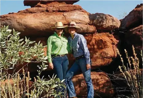  ?? PHOTO: CONTRIBUTE­D ?? LONG RIDE: Tiani Cook and Tash Walker will soon ride horses from Suplejack Downs Station to Darwin.