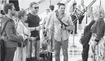  ?? Fox ?? The band is back together for “BH90210,” the 2019 reboot of “Beverly Hills, 90210.” From left, Jason Priestley, Gabrielle Carteris, Ian Ziering, Brian Austin Green, Jennie Garth and Tori Spelling.