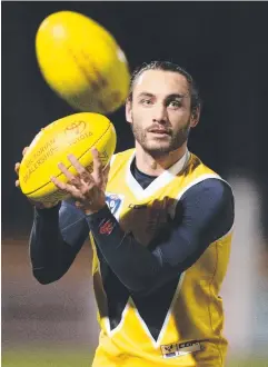  ?? Picture: MARK WILSON ?? LEADER: Michael Sodomaco at Werribee training.