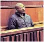  ?? Picture: NONKULULEK­O NJILO ?? JAILED FOR MURDER: Lunga Gumede in the high court in Johannesbu­rg, where he was sentenced yesterday