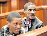  ?? Picture: EUGENE COETZEE ?? FACING LIFE: Sherwin Grootboom, 25, left, and Gregory Malie, 34, are guilty of killing Sean Berry