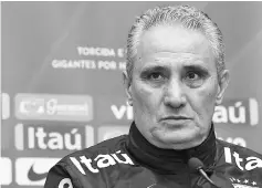  ?? - AFP photo ?? Brazil’s head coach Tite attends a press conference at Wembley Stadium in north London, on November 13, 2017 on the eve of their Internatio­nal friendly football match against England.