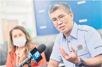  ?? — Bernama photo ?? Tengku Zafrul says despite the movement control order and subsequent measures undertaken to stem the spread of Covid-19, Malaysia would continue to receive FDI, albeit lower.