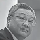  ?? NG HAN GUAN/AP ?? Fu Cong, the director general of China’s Foreign Ministry’s arms control department, denied that China is rapidly expanding its nuclear arsenal, though he said it is taking steps to ensure its nuclear deterrent remains viable.