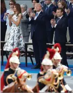  ??  ?? Trump and Macron: Enjoying the show