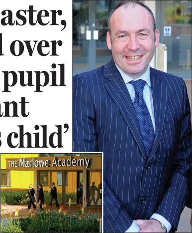  ??  ?? Position of trust: One of the head’s Kent schools
Arrest: Sean Heslop has been suspended