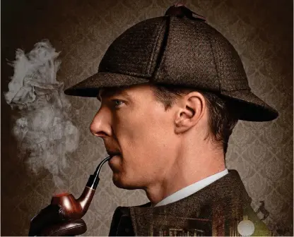  ?? ?? Iconic: Benedict Cumberbatc­h dons the headgear for his role as Sherlock Holmes in BBC series