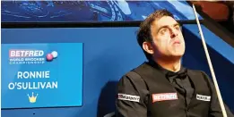  ?? — AFP file photo ?? O’Sullivan reacts during a match.