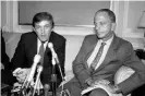  ??  ?? Donald Trump and Roy Cohn. Photograph: Bettmann/Bettmann Archive