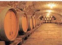 ??  ?? Im Zehntkelle­r reift der biologisch angebaute Wein in Barrique-fässern. Der Weinkeller stammt aus dem Jahr 1883.