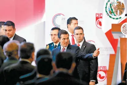  ?? ARIANA PÉREZ ?? El jefe del Ejecutivo inauguró el Congreso Nacional de Ingeniería Civil