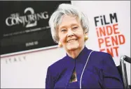  ?? Associated Press ?? In this June 7, 2016, file photo, paranormal investigat­or and film consultant Lorraine Warren poses at the premiere of the film “The Conjuring 2” during the Los Angeles Film Festival at the TCL Chinese Theatre in Los Angeles. Warren died on April 18 at her Connecticu­t home. She was 92.