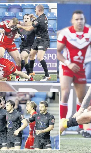  ?? Craig Galloway ?? Patrick Ah Van storms through the Salford defence to score a try for the