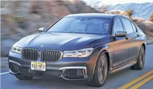  ??  ?? BMW M760Li xDrive Engine: 6.6-litre, twin turbo V12 Transmissi­on: DCT automatic Performanc­e: 0-60mph in 3.6 seconds, 155mph top speed Economy: 22.1mpg Emissions: 294g/km