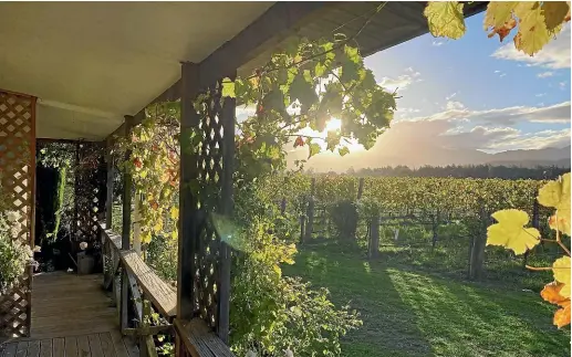  ?? JOSEPHINE FRANKS/STUFF ?? Nestled among the vines, the Hans Herzog Vineyard Cottage is the perfect Marlboroug­h escape.