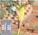  ?? | SYDNEY MAHLANGU BackpagePi­x ?? GABRIELA Salgado scored the third goal for Banyana yesterday.