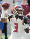  ?? THE ASSOCIATED PRESS ?? Bucs quarterbac­k Jameis Winston will try to add to the Patriots’ woes on defence.