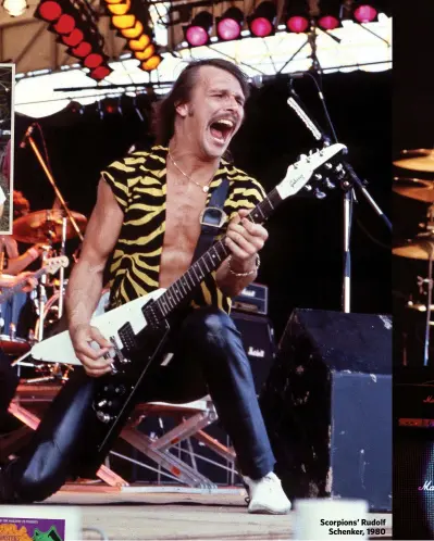  ??  ?? Scorpions’ Rudolf
Schenker, 1980