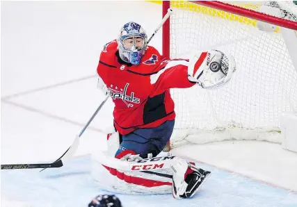  ?? — THE ASSOCIATED PRESS FILES ?? Capitals goaltender Philipp Grubauer started 10 of the final 16 games of the regular season, going 7-3-0 with a 2.32 goals-against average and .925 save percentage.