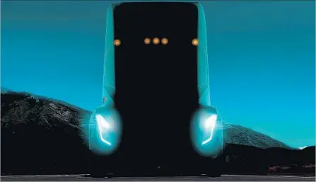  ?? Tesla ?? TESLA CHIEF Executive Elon Musk is set to unveil the electric Tesla semi truck at an event in Los Angeles on Thursday night.