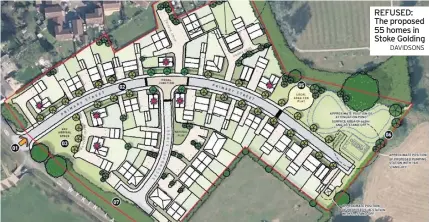  ?? DAviDSoNS ?? REFUSED: The proposed 55 homes in Stoke Golding