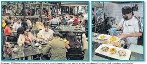  ?? ?? Lugar. Diferentes restaurant­es se concentran en este sitio gastronómi­co del centro porteño.