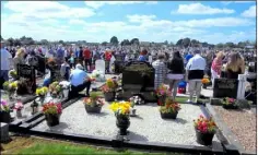  ?? Photos; Anthony O’Hagan. ?? Large crowds at the blessing of the graves.