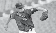  ?? [PHOTO BY BRYAN TERRY, THE OKLAHOMAN] ?? Oklahoma City’s Brock Stewart allowed two runs in three innings Wednesday against Salt Lake.