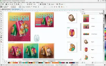  ??  ?? The multipage view in Coreldraw Graphics Suite 2021.