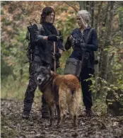  ??  ?? Daryl and Carol, close pals played by Norman Reedus and Melissa McBride on “The Walking Dead” address their fractured friendship on Season 10’s upcoming bonus episodes.