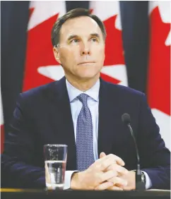  ?? Blair Gable / reuters ?? Finance Minister Bill Morneau said Friday that Canada “will be nimble in our responses” as the government responds to the COVID-19 pandemic.