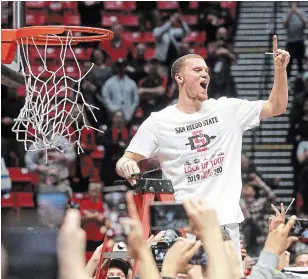  ?? HAYNE PALMOUR IV SAN DIEGO UNION-TRIBUNE FILE PHOTO ?? Malachi Flynn is an excellent defender, earning both Mountain West player and defensive player of the year honours after leading San Diego State to a 30-2 record. Raptors got him 29th overall.