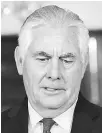  ??  ?? Rex Tillerson