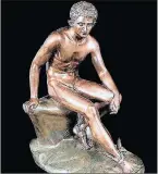  ??  ?? Seated
Mercury, a 20th-century 50cm high bronze sculpture emanating from Europe, could fetch up to R10000 at Bernardi’s decorators and restorers sale in Pretoria tomorrow.