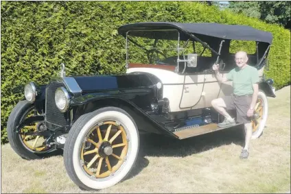  ?? ALYN EDWARDS/ SPECIAL TO THE SUN ?? This 5,000- pound, all- original ( except for new paint) 1913 Peerless six- passenger torpedo is owned by Nigel Leedham of Coquitlam.