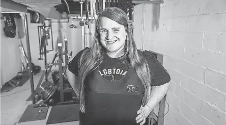 ?? MARIAH HAMM ?? Powerlifte­r JayCee Cooper, 33, learned she couldn’t compete in USA Powerlifti­ng competitio­ns in 2018, soon before the organizati­on moved to create guidelines banning trans athletes.