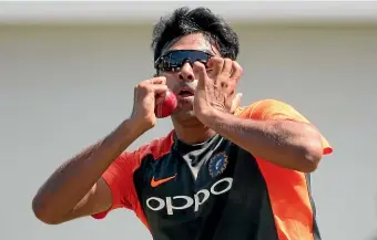  ??  ?? India’s Ravi Ashwin bowls during a training session in Sydney.