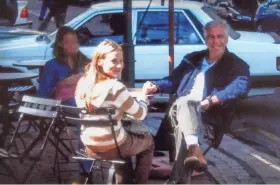  ?? PERENSON/AP/NETFLIX MELISSA J. ?? Chauntae Davies, left, with Jeffrey Epstein, the late financier accused of sex traffickin­g, from the Netflix docuseries, “Jeffrey Epstein: Filthy Rich.”