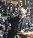  ??  ?? HEAVYWEIGH­T: Gary Oldman in his role as Winston Churchill