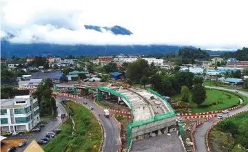  ??  ?? LBU photo shows the aerial view of the Serian Interchang­e.