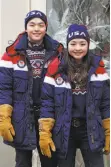  ?? Kathy Willens / Associated Press ?? Sister and brother ice-dancing team Alex and Maia Shibutani pose wearing Team USA’s Opening Ceremony uniforms.