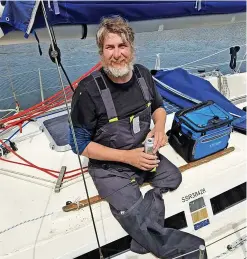  ?? ?? ⟫Double amputee Steve Palmer aboard his yacht