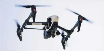  ?? Matt Rourke Associated Press ?? A GROUP expects 2.4 million drones to be sold nationwide this year, up from 1.1 million in 2015. In California this year, industry opposition to new rules has helped block two sweeping pieces of legislatio­n.