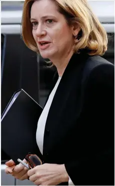  ??  ?? Under pressure: Amber Rudd