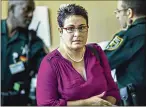  ?? LANNIS WATERS / THE PALM BEACH POST ?? Former Greenacres Councilwom­an Lisa Rivera appears in court Tuesday. She was accused of stealing more than $23,000 from the School District.